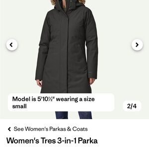 Patagonia black Tres 3-in-1 parka